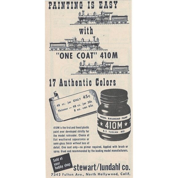 Stewart Lundahl Co Paint Vintage Print Ad 1954 u Hollywood Ca - Picture 1 of 1